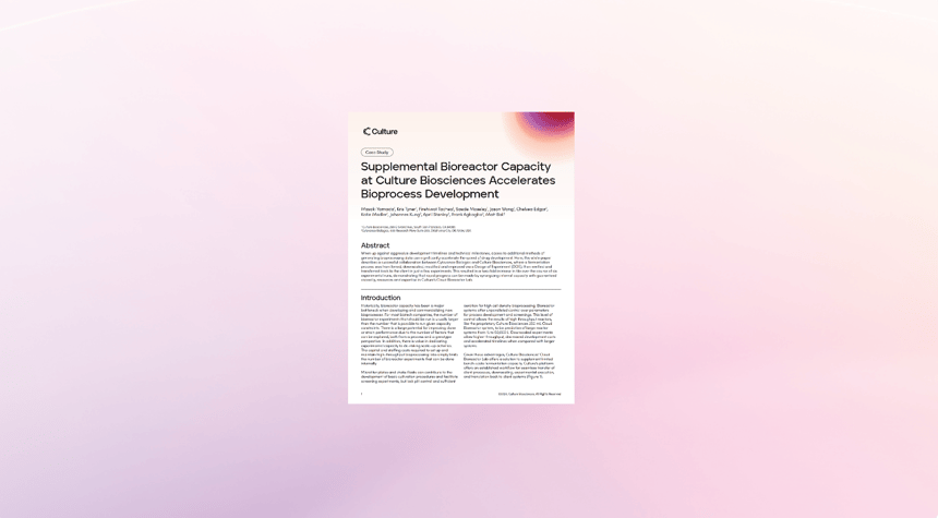 Supplemental Bioreactor Capacity Accelerates Bioprocess Development