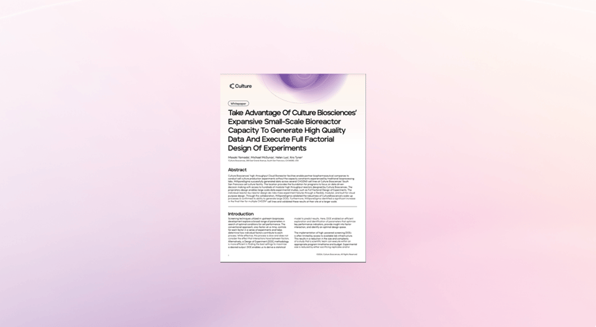 Full Factorial DOEs for Multiple CHOZN® Cell Lines