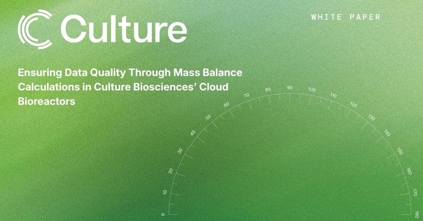 Ensuring Data Quality Through Mass Balance Calculations in Culture's Bioreactors